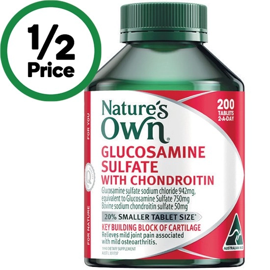 Nature's Own Glucosamine Sulfate with Chondroitin Tablets Pk 200~