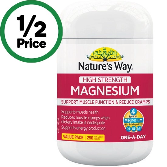 Nature's Way High Strength Magnesium Tablets Pk 250~