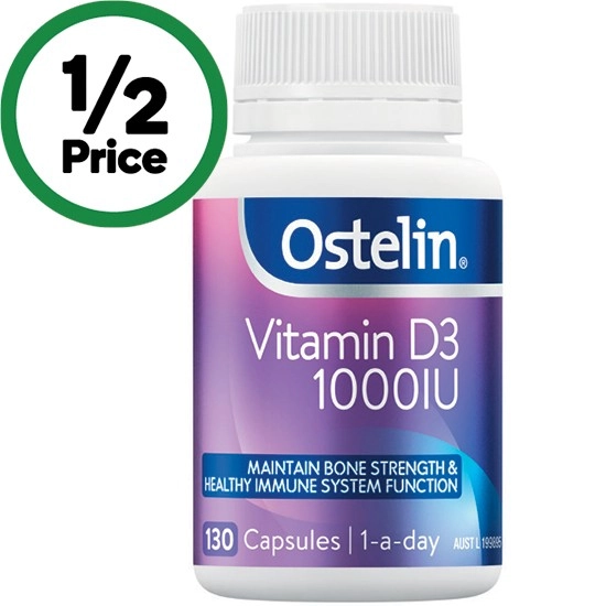 Ostelin Vitamin D3 1000IU Capsules Pk 130~