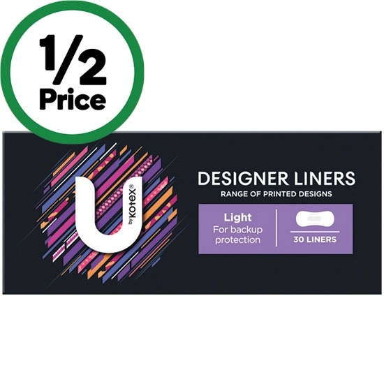 U by Kotex Designer Series Liners Pk 30