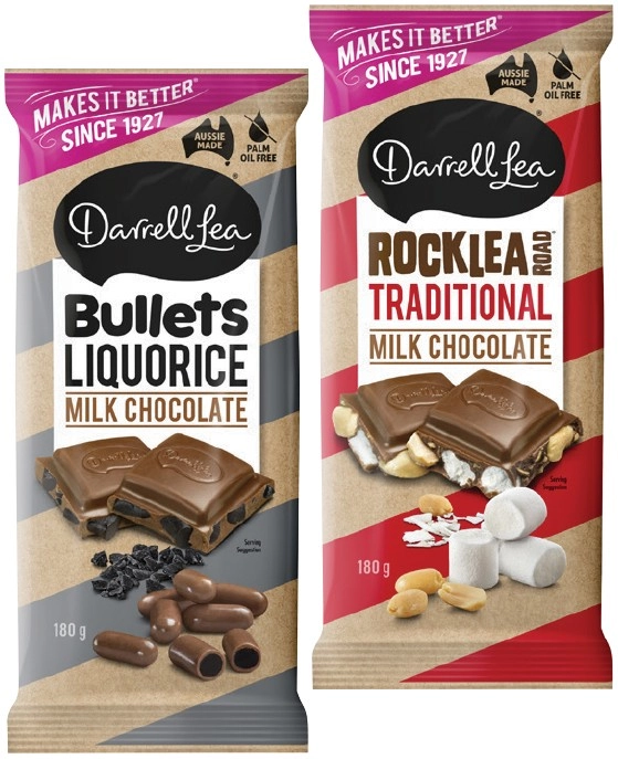 Darrell Lea Chocolate Block 160-180g Selected Varieties