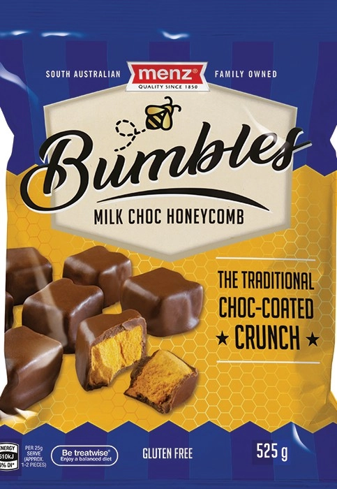 Menz Bumbles Milk Choc Honeycomb 525g