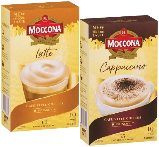 Moccona Coffee Sachets 8‑10 Pack Selected Varieties