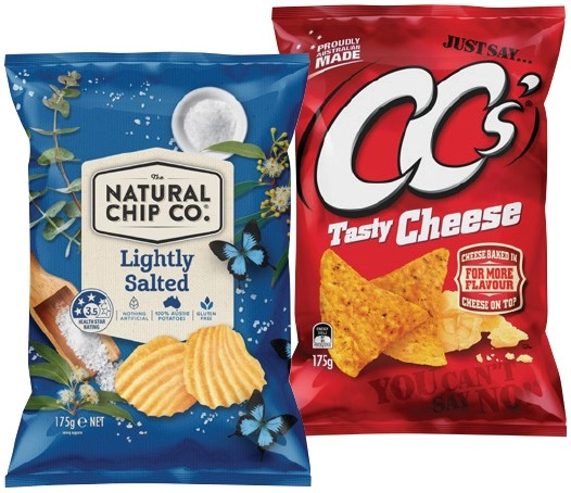 The Natural Chip Co. Chips 150-175g or CC’s Corn Chips 175g Selected Varieties