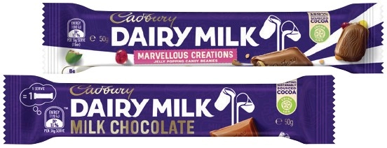 Cadbury Medium Bars 30‑55g or Violet Crumble Bar 50g Selected Varieties