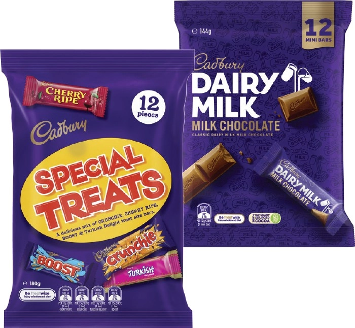 Cadbury Share Pack 120-180g Selected Varieties