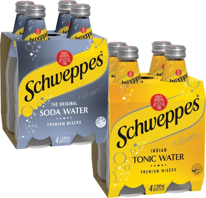 Schweppes Mixers 4x300mL Selected Varieties