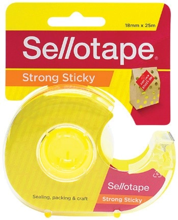 Sellotape Sticky Tape 18mmx25m with Dispenser 1 Pack