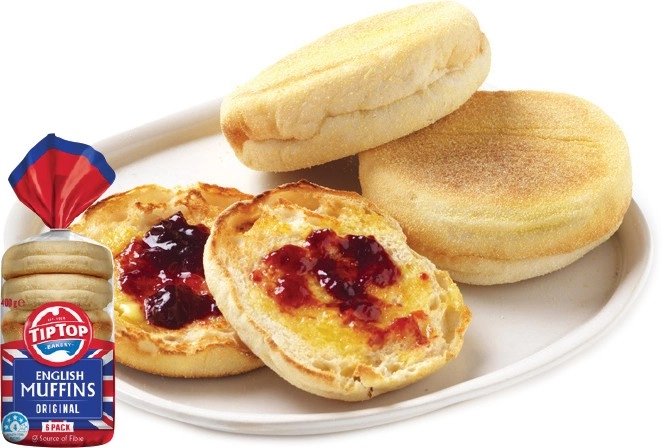 Tip Top English Muffins 6 Pack Selected Varieties