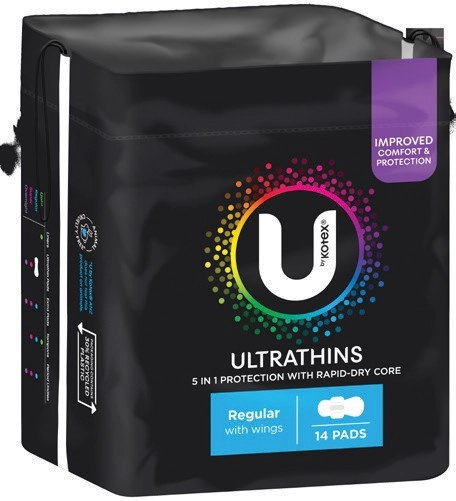 U By Kotex Pads 6-16 Pack Selected Varieties