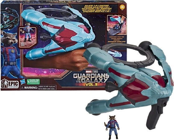 Marvel Guardians of the Galaxy Vol. 3 Galactic Spaceship with Rocket Action Figure