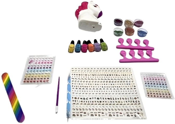 NEW Fab You! Unicorn Nail Art Kit With Unicorn Nail Dryer