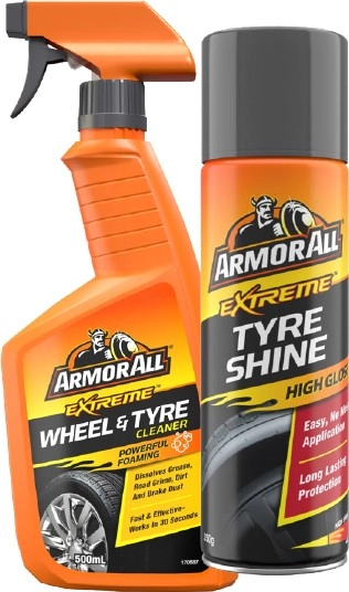 Armor All Wheel Cleaner 500ml & Extreme Tyre Shine 350gm