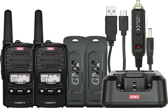 GME 1W UHF Handheld Radio Twin Pack