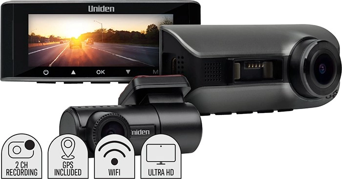 Uniden Ultra HD 4K Dual Recording Wi-Fi GPS Dash Cam