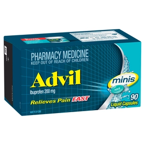 Advil Ibuprofen 200mg Minis 90 Capsules