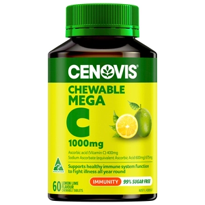 Cenovis Chewable Mega Vitamin C 1000mg Lemon Lime Flavour 60 Tablets