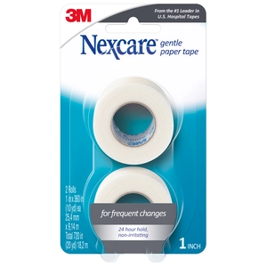 NEXCARE Gentle Paper Tape 25.4mm X 9.1m 2 Pack