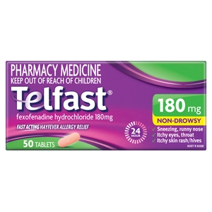 TELFAST 180mg 50 Tablets