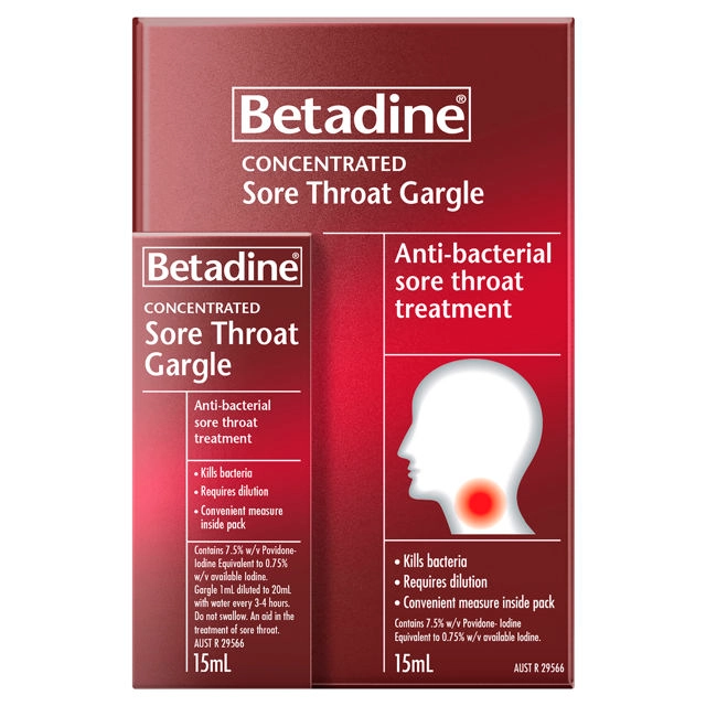 Betadine Sore Throat Gargle Concentrate 15ml