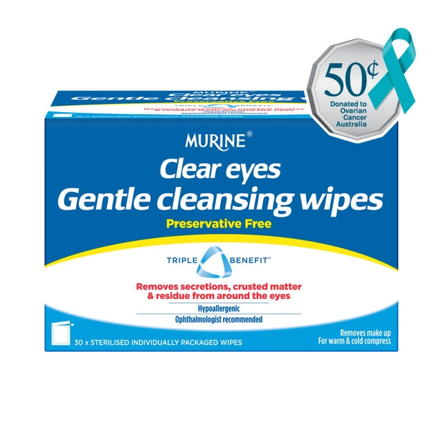 Murine Clear Eyes Wipes 30 Sachets