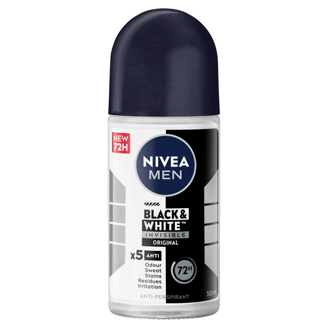 Nivea Men Anti-Perspirant Invisible Black & White Roll On 50ml