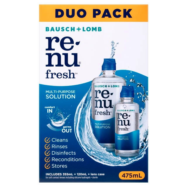 Bausch+Lomb Renu Fresh Multi-Purpose Solution Duo Pack (355ml + 120ml)