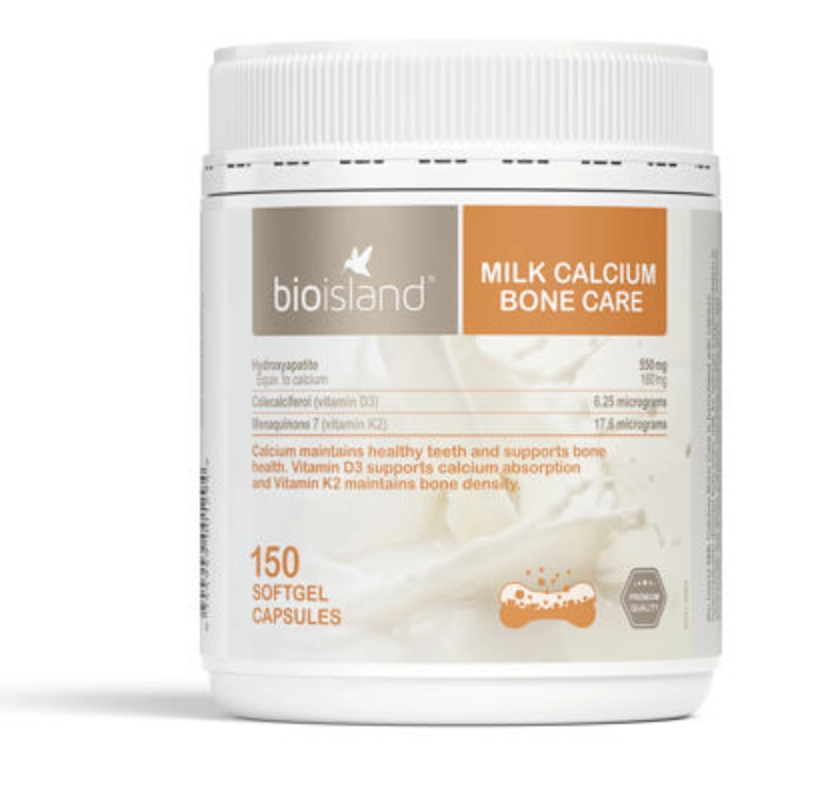 Bio Island Milk Calcium Bone Care 150 Softgel Capsules