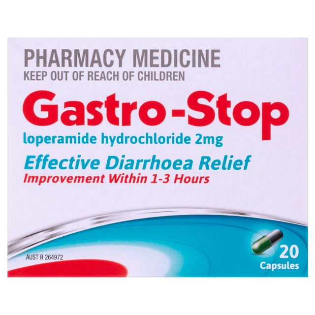 Gastro-Stop Diarrhoea Relief Loperamide 2mg 20 Capsules