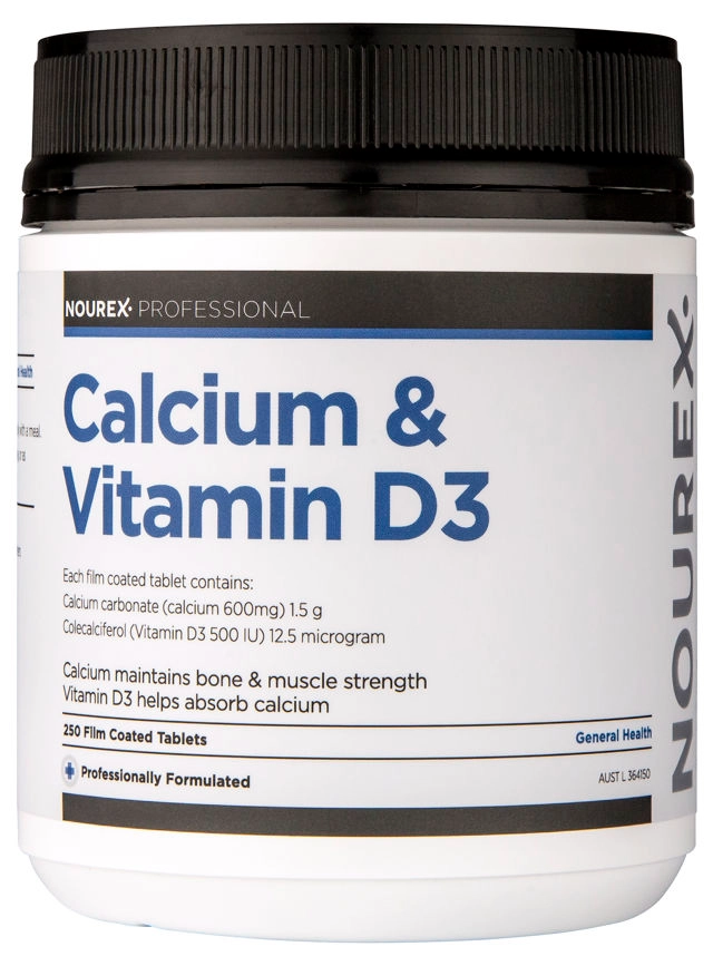 Nourex Professional Calcium & Vitamin D3 - 250 Tablets