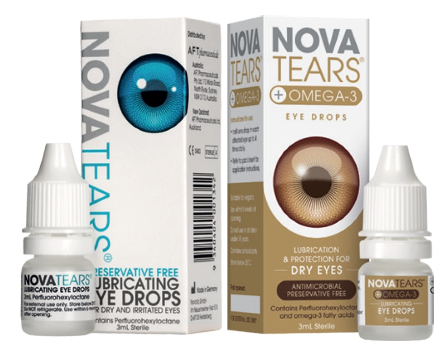 NovaTears Lubricating Eye Drop 3ml or Omega 3 Eye Drops 3ml