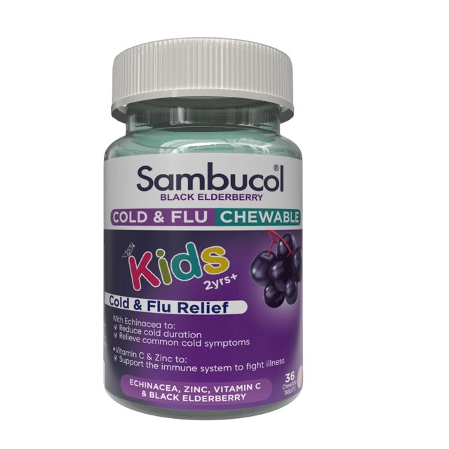 Sambucol Kids Cold & Flu 36 Chewable Tablets