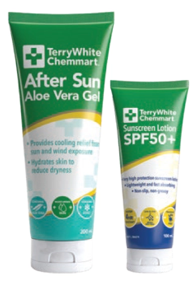 TerryWhite Chemmart After Sun Aloe Vera Gel 200ml or Sunscreen SPF50+ 100ml