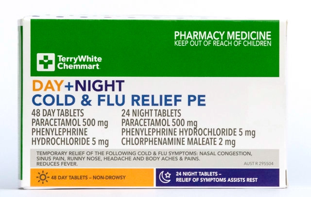 TerryWhite Chemmart Cold & Flu Relief Day & Night PE 72 Tablets