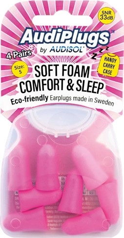 AudiPlugs Soft Foam Comfort & Sleep Ear Plugs 4 Pairs