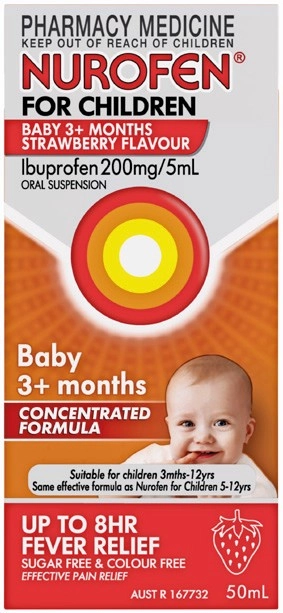 Nurofen For Children Baby 3+ Months Strawberry Flavour 50mL