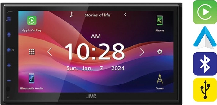 JVC 6.8” Apple CarPlay & Android™ Auto Digital Media Player