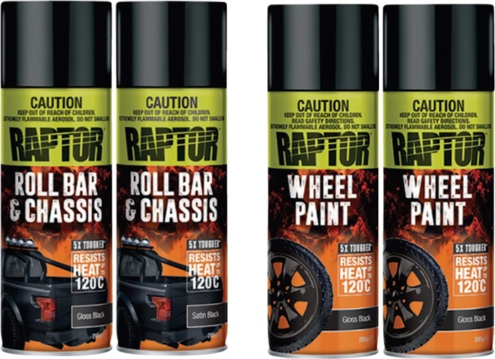 Raptor Roll Bar & Wheel Spray Paints