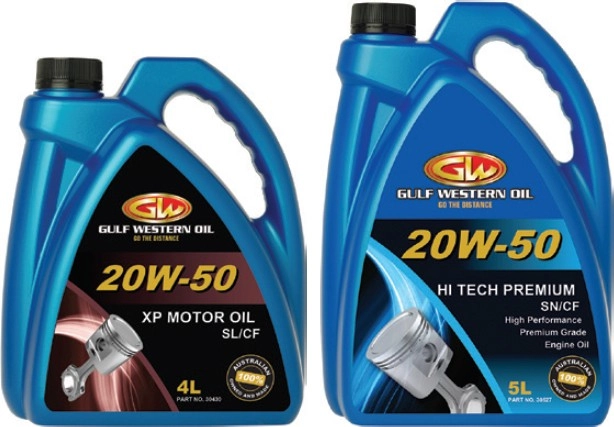 Selected Gulf Western Mineral Engine Oils^