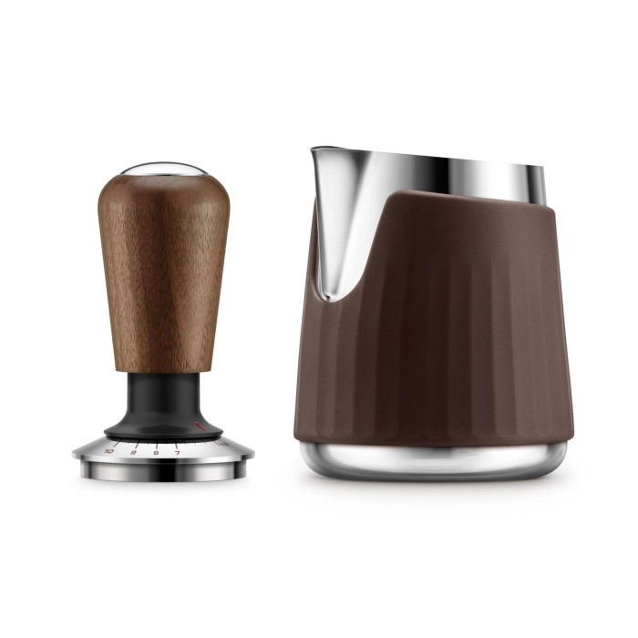 Breville the Force Gauge Tamper 54mm & the Pro Control Jug (Walnut)