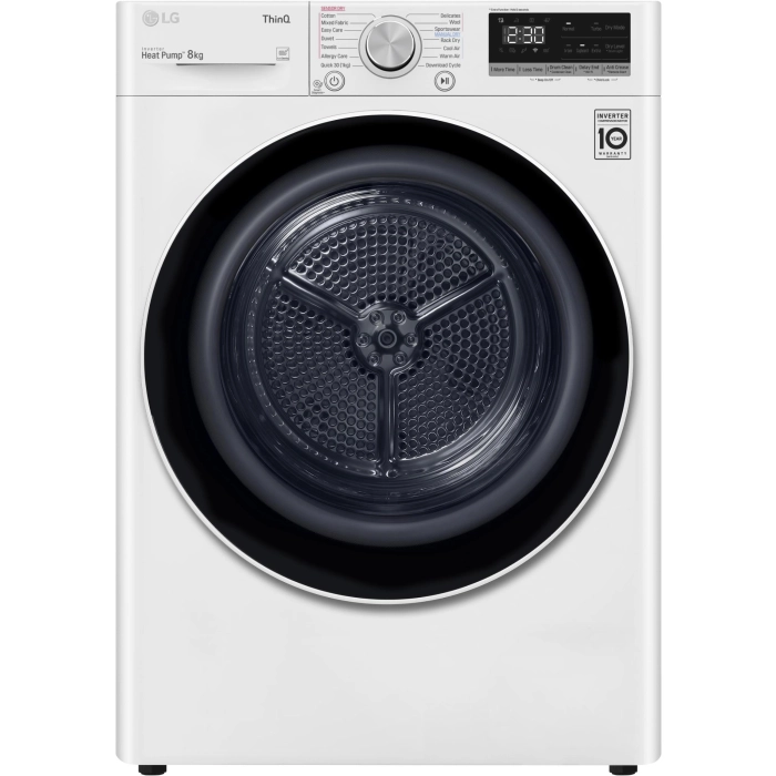 LG DVH5-08W Series 5 8kg Heat Pump Dryer (White)