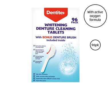 Denture Cleaning Tablets with Denture Brush