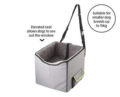 Elevated Dog Booster Seat with Storage Compartments