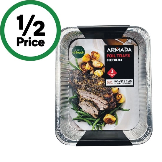 Armada Foil Trays Medium Pk 3