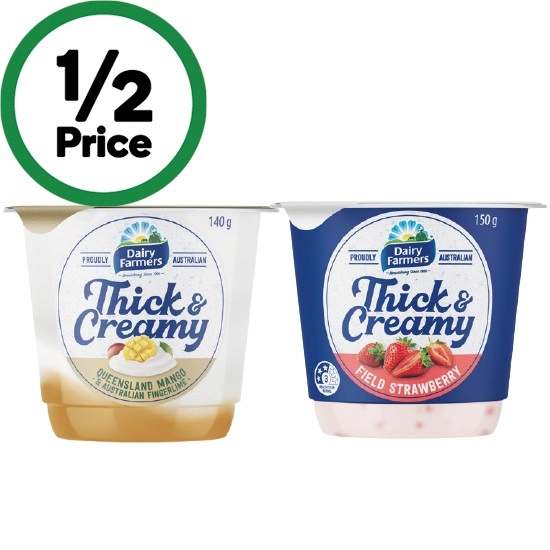 Dairy Farmers Thick & Creamy Yoghurt 140-150g – From the Fridge