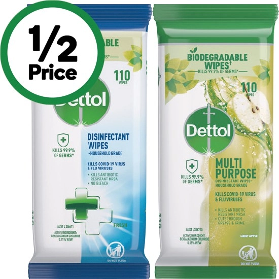 Dettol Disinfectant Wipes Pk 110