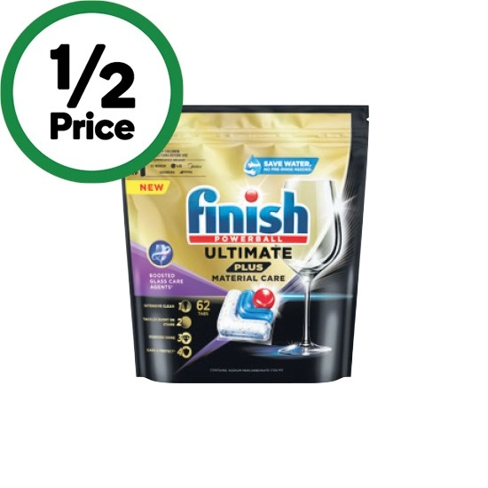 Finish Ultimate Plus Material Care Dishwasher Tablets Pk 62