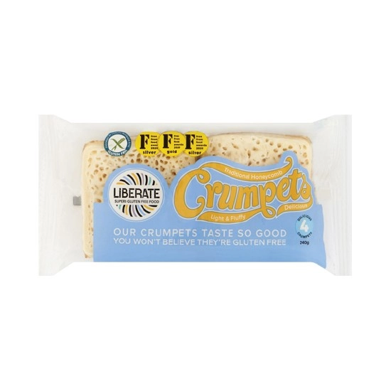 Liberate Gluten Free Crumpets 240g Pk 4 – From the Bakery Aisle