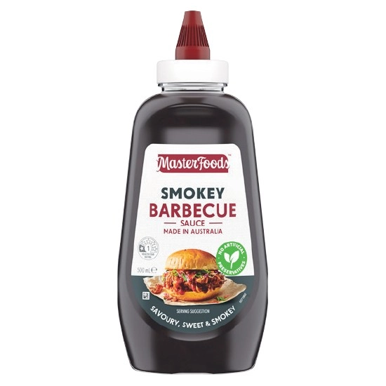 MasterFoods Smokey Barbecue Sauce or Aussie Farmers Tomato Sauce 500ml