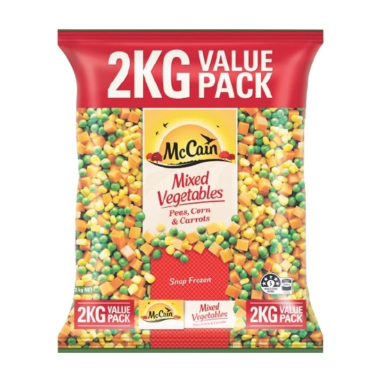 McCain Mixed Vegetables 2 kg – From the Freezer